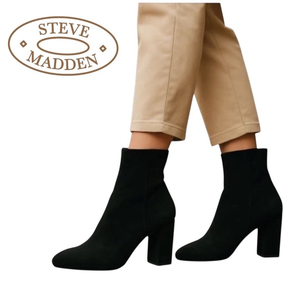Steve Madden Women’s Suede Booties. Echo Black. Size 9.5 - Picture 12 of 16